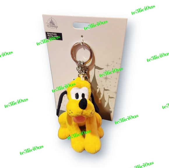 DISNEY PARKS PLUTO PLUSH KEYCHAIN CHARM - Picture 2 of 7